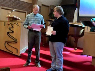 This year's Scholarship Winner at the Burley Presbyterian Church